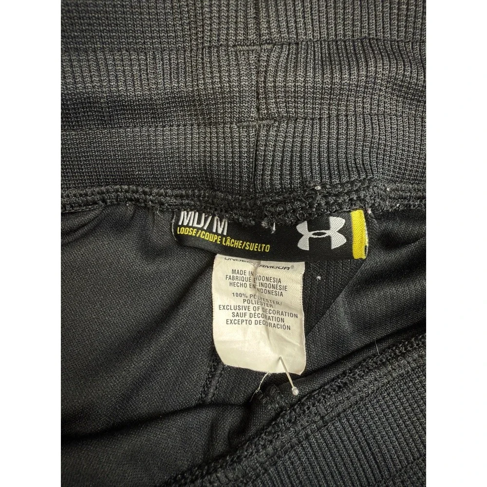 Under Armour Pants Women's M Tapered‎ Athletic Track Joggers Zip Ankles Black
